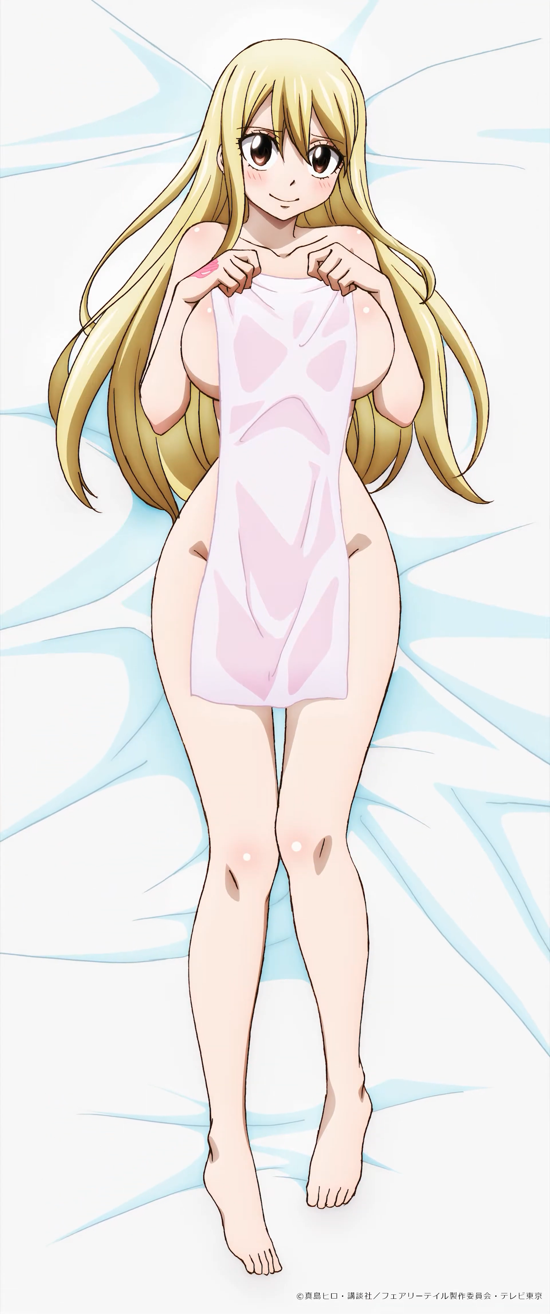 Fairy Tail Lucy Heartfilia Dakimakura Naked Tagme Tattoo Towel Yande Re